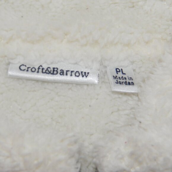 Croft & Barrow Fleece Vest Holiday Christmas Winter Sz. PL Gray Snowman - Picture 4 of 7